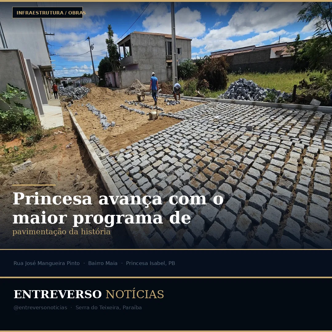 Princesa Isabel avança com o maior programa de pavimentação da história e finaliza calçamento no Bairro Maia