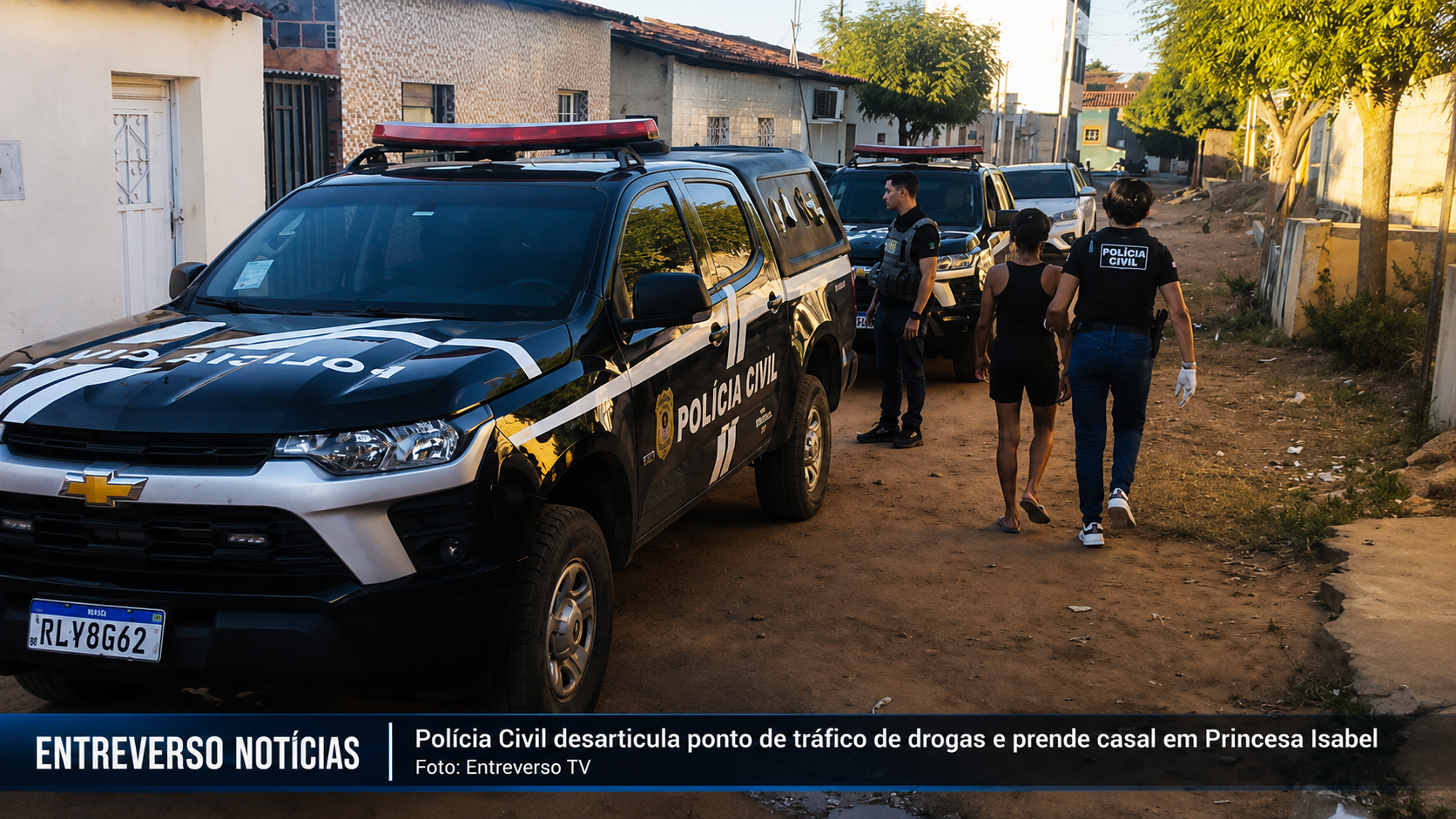 Polícia Civil desarticula ponto de tráfico no bairro Maia e prende duas mulheres em flagrante, em Princesa Isabel