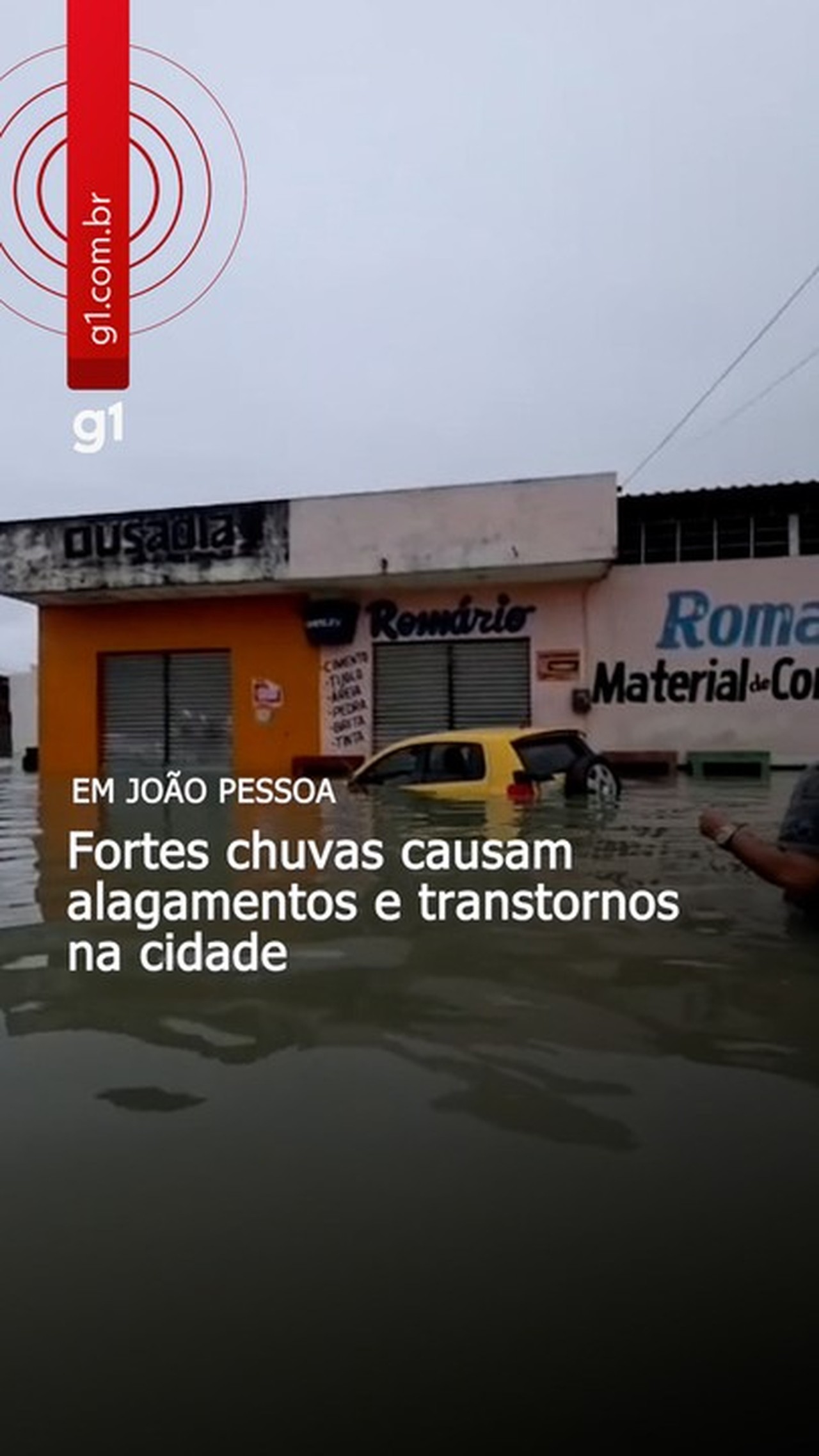 João Pessoa registra 150 mm de chuva em 12 horas e tem pontos de alagamentos em vários bairros