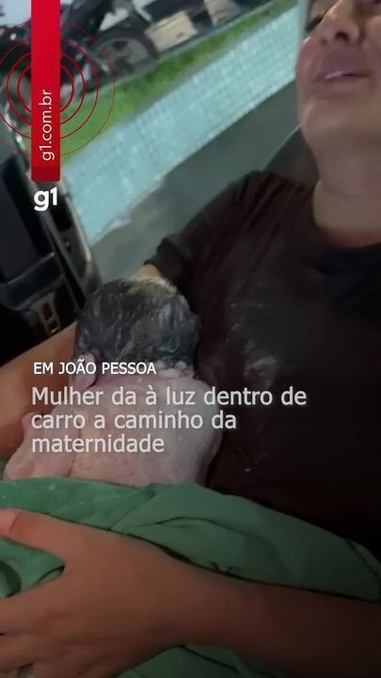 Mulher dá à luz dentro de carro a caminho da maternidade, em João Pessoa: 'resposta de oração'