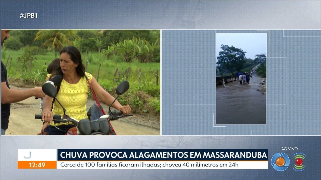 Cerca de 100 famílias ficam ilhadas após fortes chuvas em Massaranduba, PB