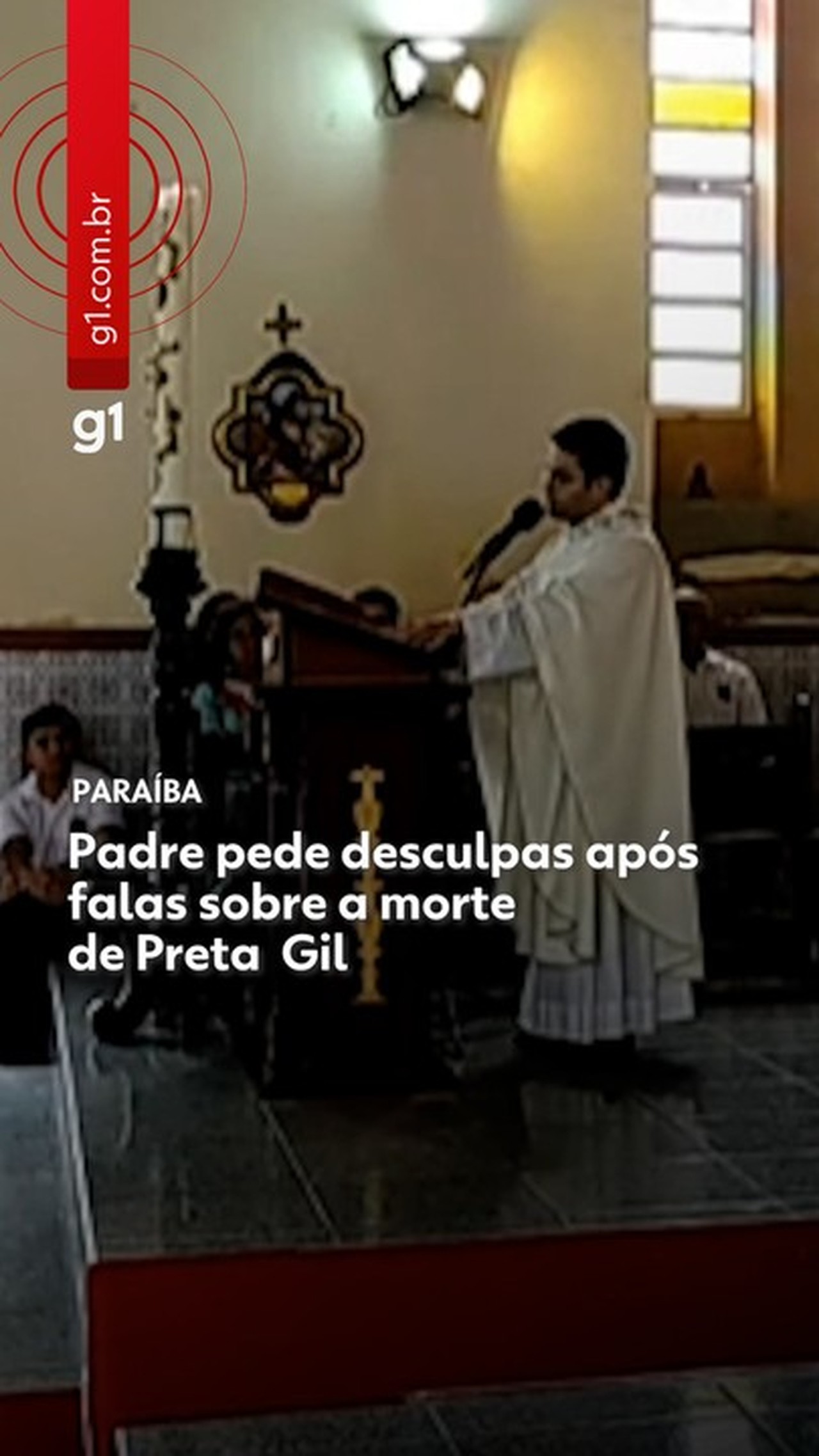 Padre denunciado por intolerância religiosa pede desculpas à família de Preta Gil em missa na PB: 'Minhas palavras foram ofensivas'