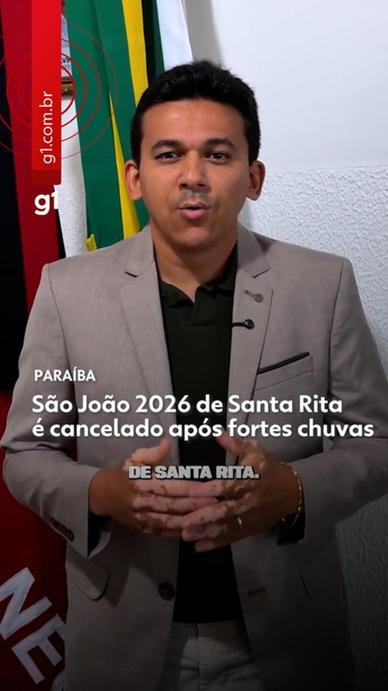 São João 2026 de Santa Rita, na Paraíba, é cancelado devido às fortes chuvas no estado