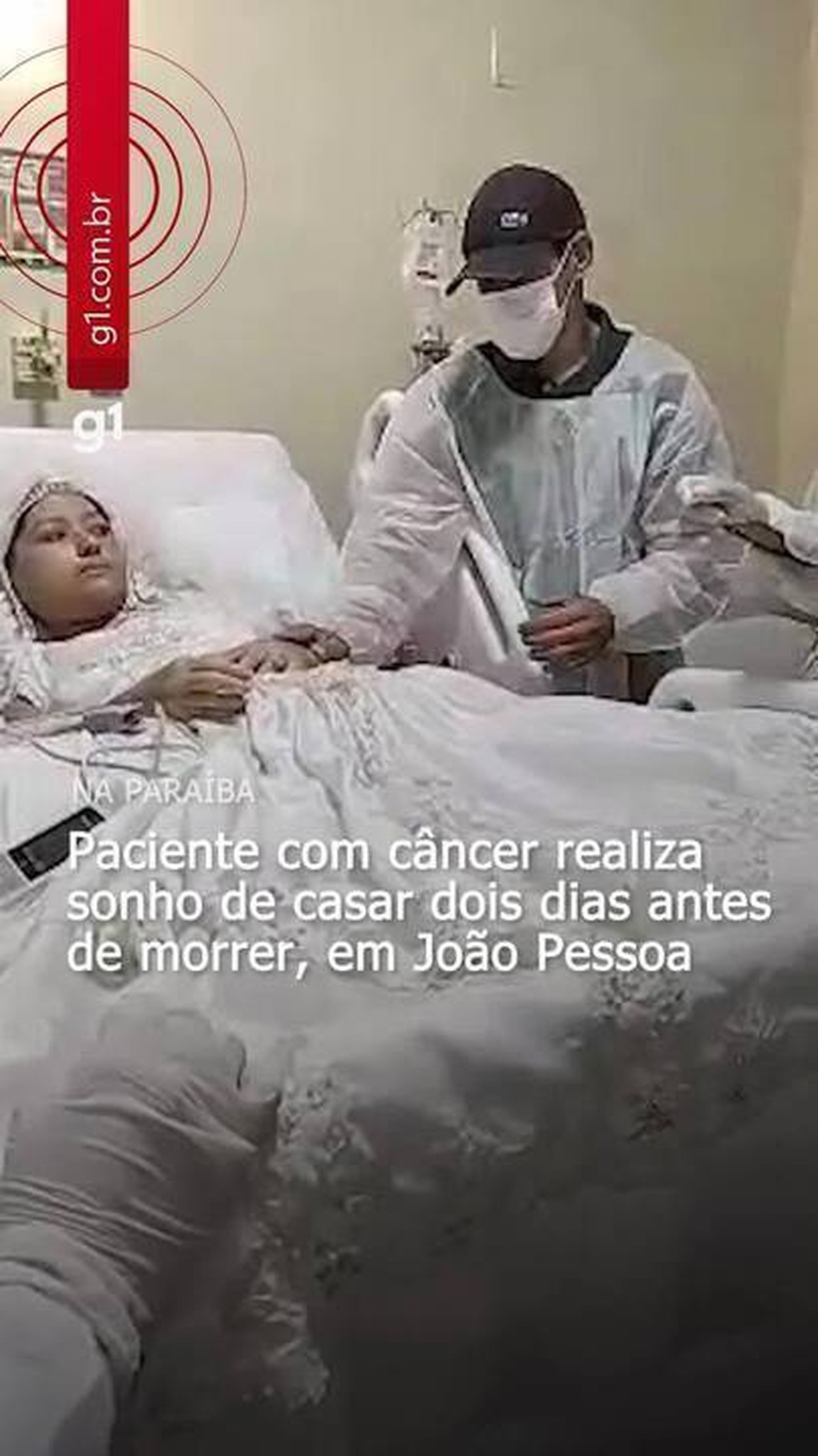 Paciente com câncer realiza sonho de casar dois dias antes de morrer, em João Pessoa 