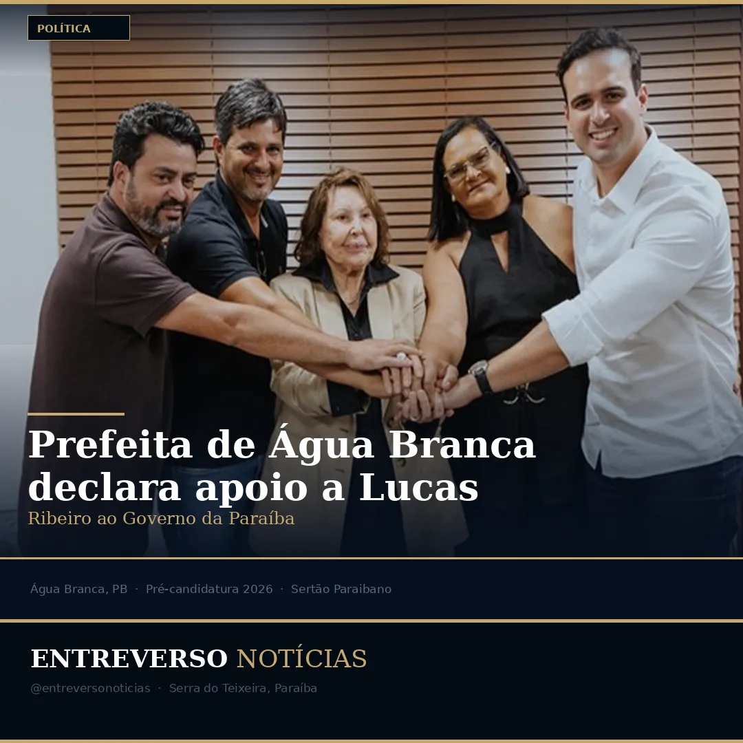Prefeita de Água Branca declara apoio à pré-candidatura de Lucas Ribeiro ao Governo da Paraíba