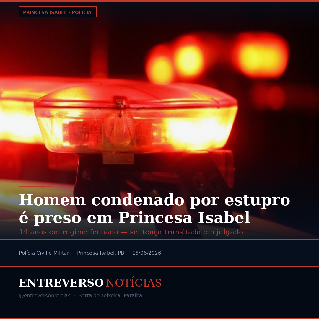 Polícia prende em Princesa Isabel homem condenado a 14 anos por estupro