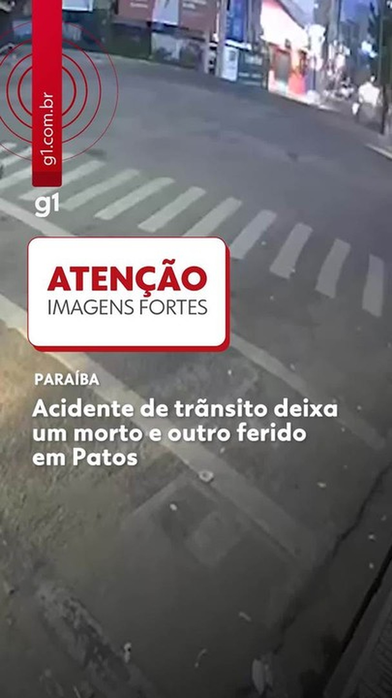 Acidente de trânsito deixa um morto e um ferido em Patos, na Paraíba; VÍDEO