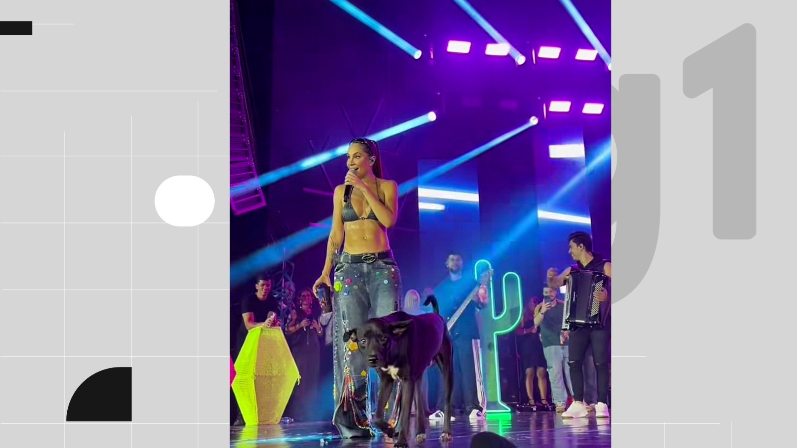 Michele Andrade adota cachorro que invadiu palco em gravação de DVD na PB: ‘Ele agora vai ser feliz’; VÍDEO