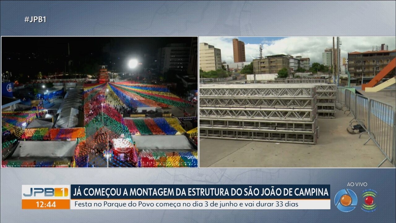 Montagem de estrutura do São João 2026 de Campina Grande tem início no Parque do Povo
