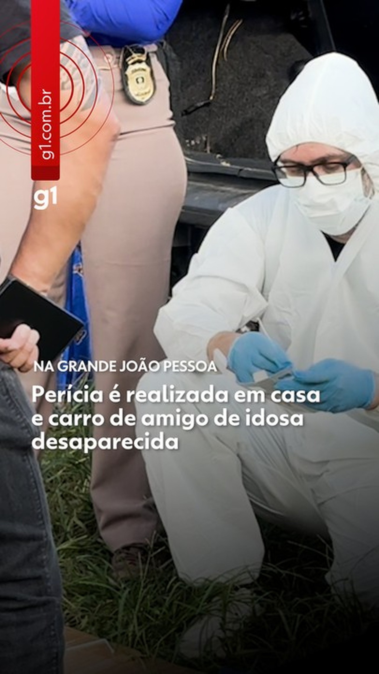 Polícia realiza perícia em casa e no carro de amigo de idosa desaparecida na Grande João Pessoa