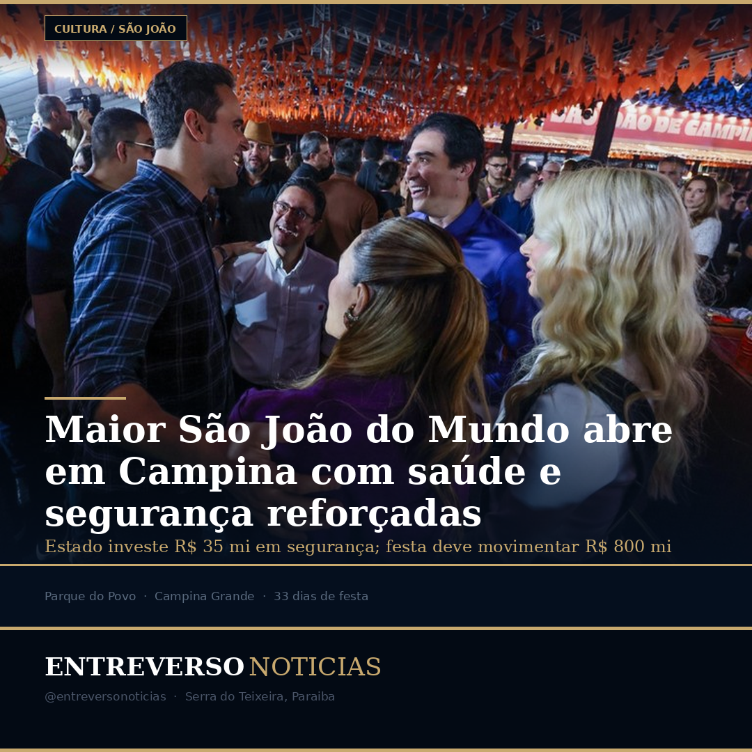 Maior São João do Mundo abre em Campina com saúde e segurança reforçadas