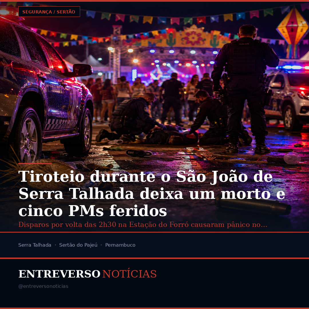 Tiroteio durante o São João de Serra Talhada deixa um morto e cinco PMs feridos